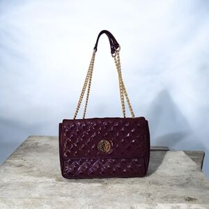 Anne Klein Quilted Burgundy Shoulder Or Crossbody Bag